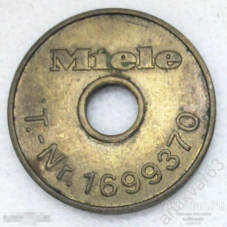 Платёжный жетон «MIELE». Германия, прачечная, ХХ век.
