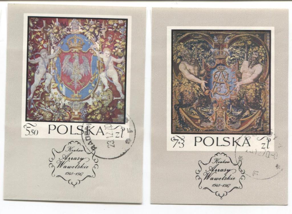 1970 Польша Гобелены из Вавельского замка 2 блока .гаш