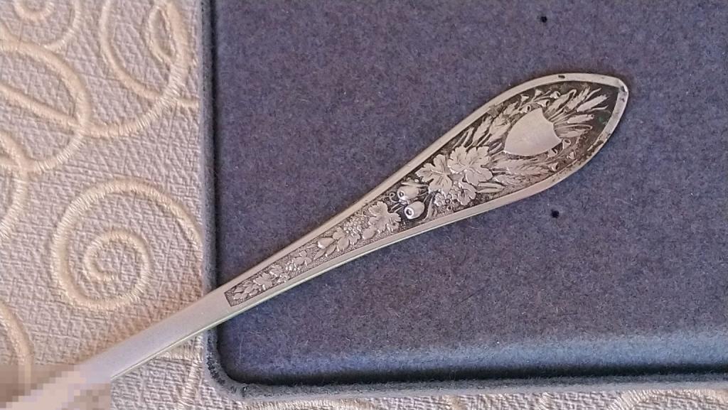 Редкая старинная серебряная чайная ложка из Кенигсберга 1900 Германия 