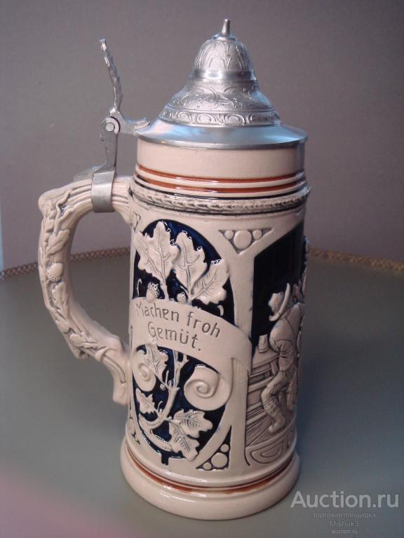 9-Коллекционная пивная кружка PROSIT. Германия. Начало XX века.