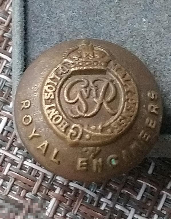 (большая) Старинная пуговица Royal Engineers Бирмингем Англия