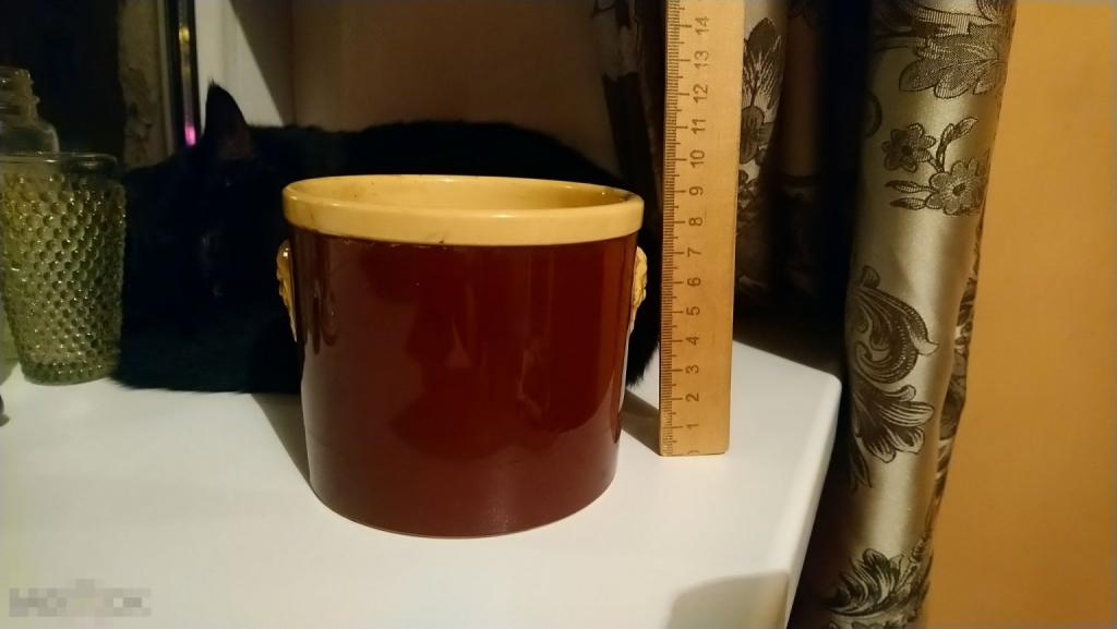 Старинная табачница табакерка банка майолика Франция 1920