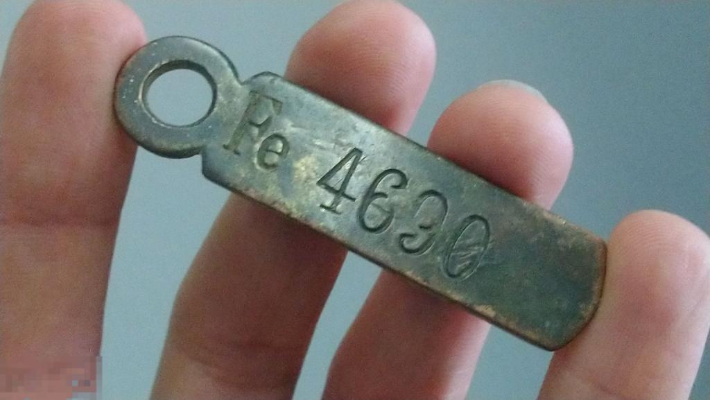 Бирка номерок бронза Германия 1920-е