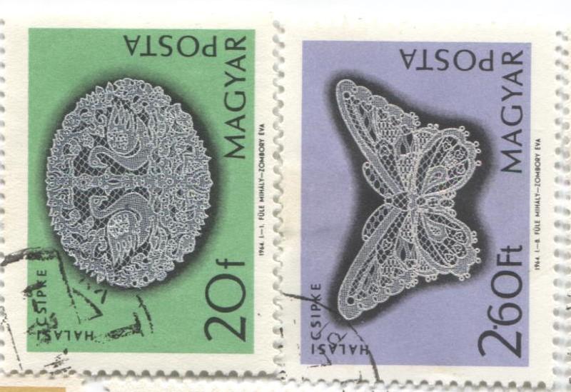 1964 Венгрия Кружева 8м.4 скана гаш