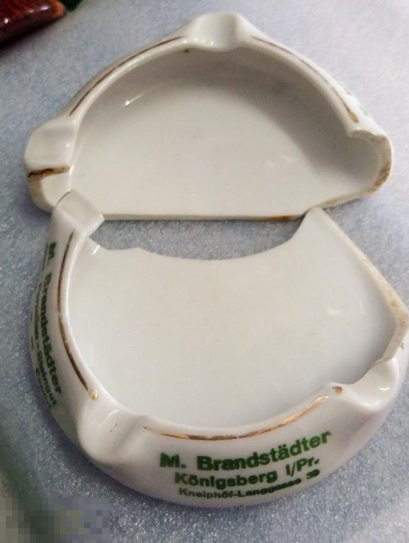 Пепельница Konigsberg M. Brandstadter фарфор Кенигсберг Германия 1920