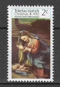 Токелау 1970 г. Искусство Живопись Религия Рождество **