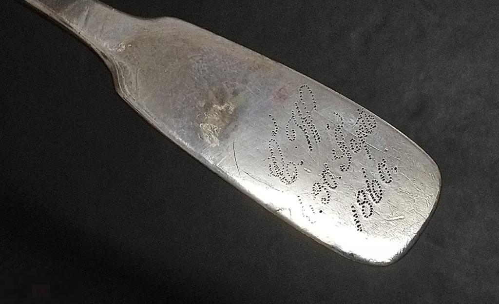 Старинная серебряная чайная ложка Кенигсберг 1860 серебро Германия