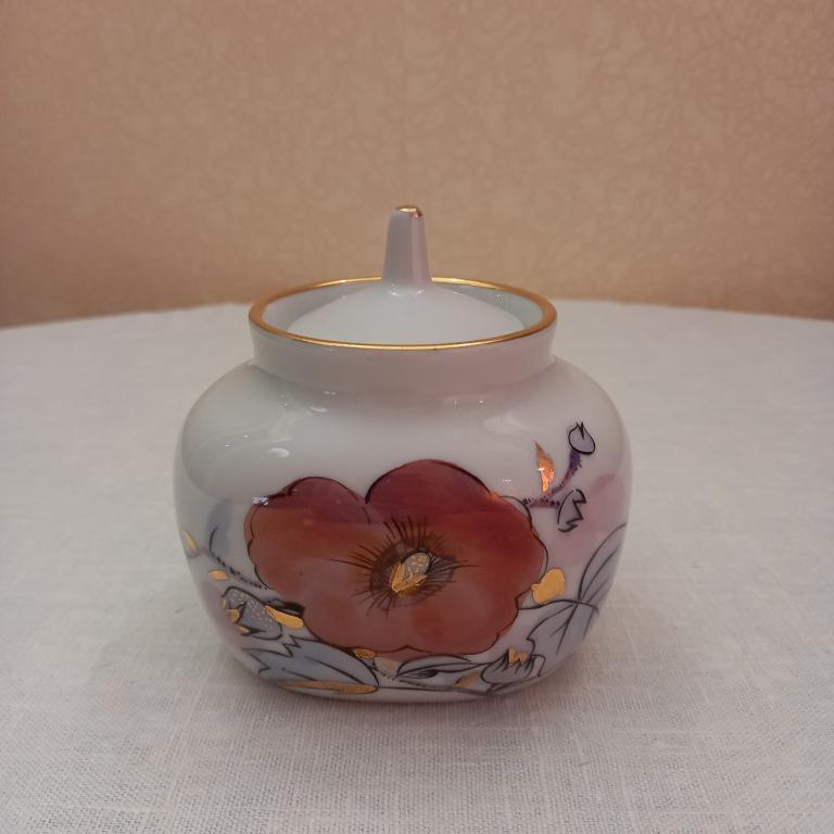 Сахарница "Розовая ветка" лфз 60-е гг