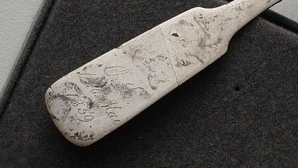 Старинная серебряная чайная ложка Кенигсберг серебро Германия 1859 год