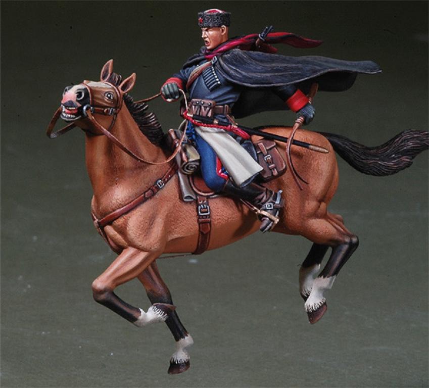 Фигурка 1:35 набор №002 советский кавалерист казак диорама советские солдаты ВОВ смола