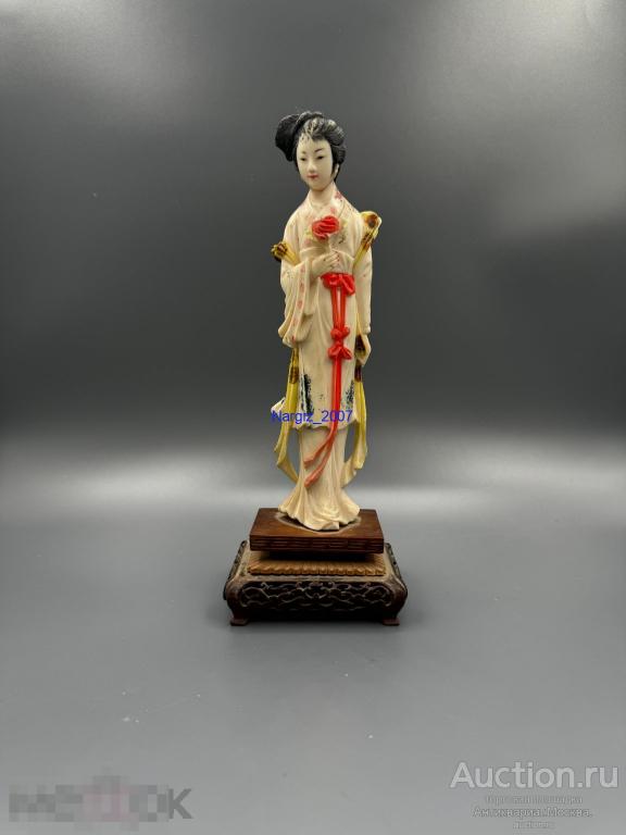 Статуэтка Гейша Япония Старинная Высота 22 см