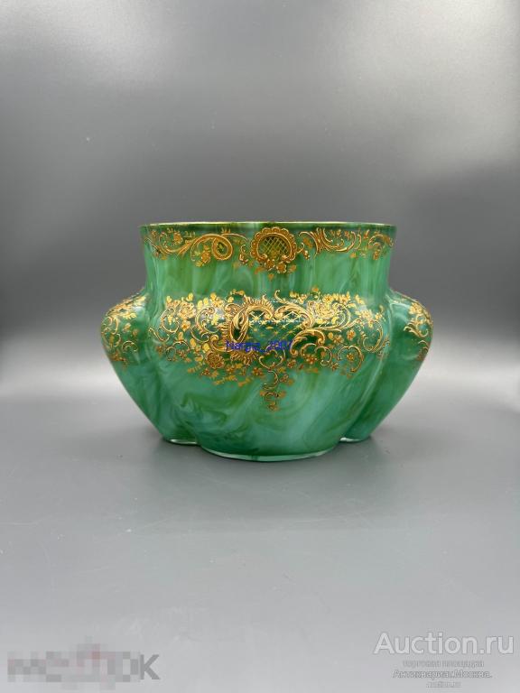 Ваза Loetz Малахитовое стекло Редкость Красивая