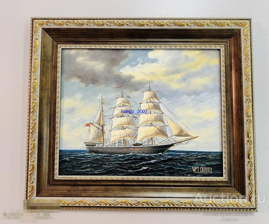 Картина Парусник Холст Масло Голландия