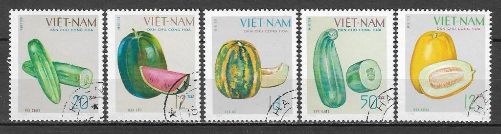 Вьетнам Северный 1970 г.  Плоды Растения Флора, гаш.