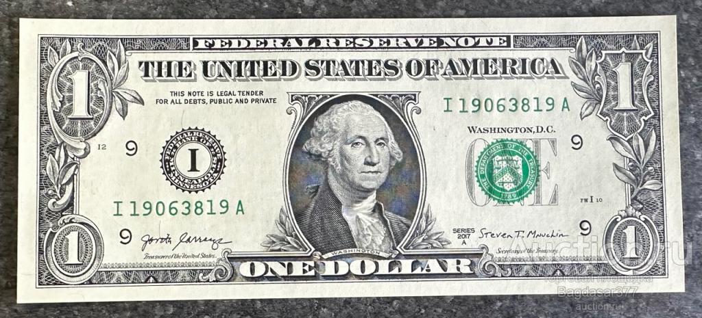 США 1  ДОЛЛАР 2017 A  9I ( МИННЕАПОЛИС ) БЛОК (I-A) "UNC!!!" (см.фото)
