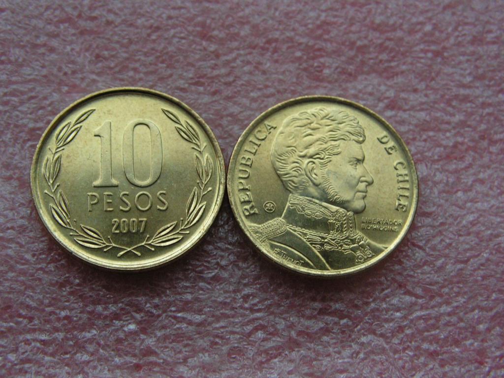 Чили 10 песо 2007 unc