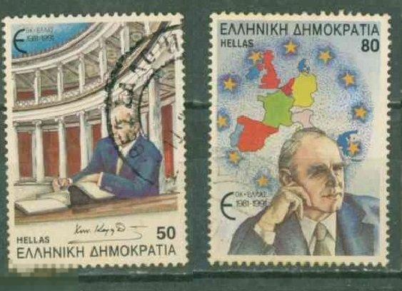 Греция 1990 Mi# 1790 - 1791 Президент Караманилис х