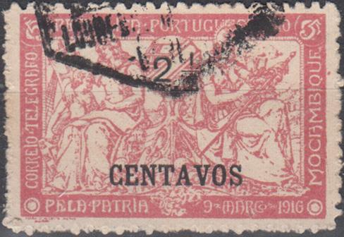 1916 Португальские колонии Мозамбик Служебная Надпечатка № 2 гаш 0.70 евро