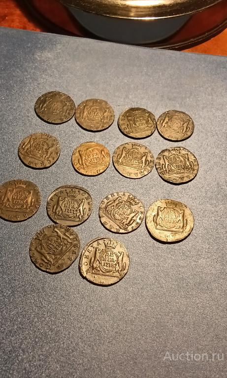 Денга 1779 г. КМ с 1767 по 1779 КМ  .Редкие