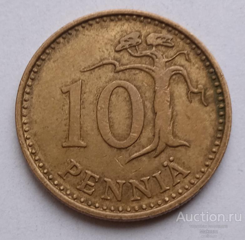 Финляндия 10 пенни .1975 г .