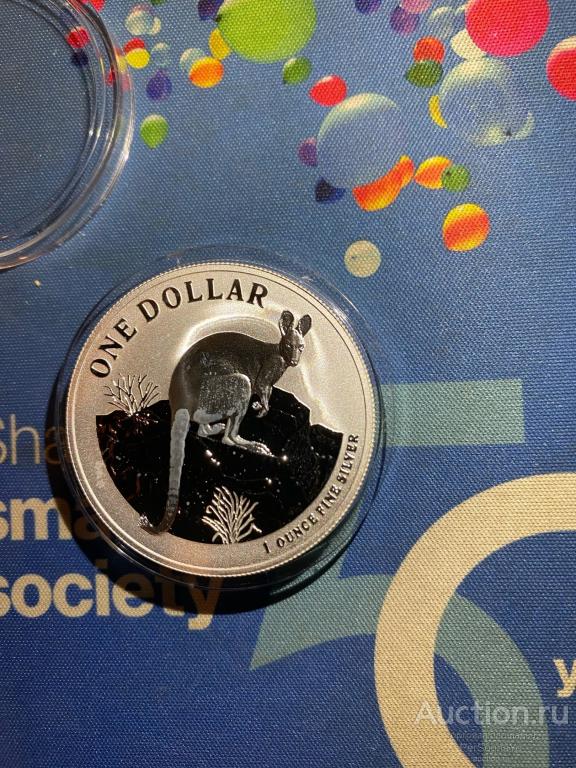 1 Доллар Кенгуру 2010 Австралия Серебро