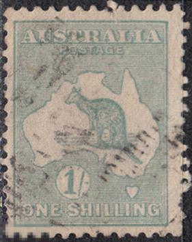 1916 Австралия Стандарт Карта Фауна Кенгуру № 47 гаш. 8 евро