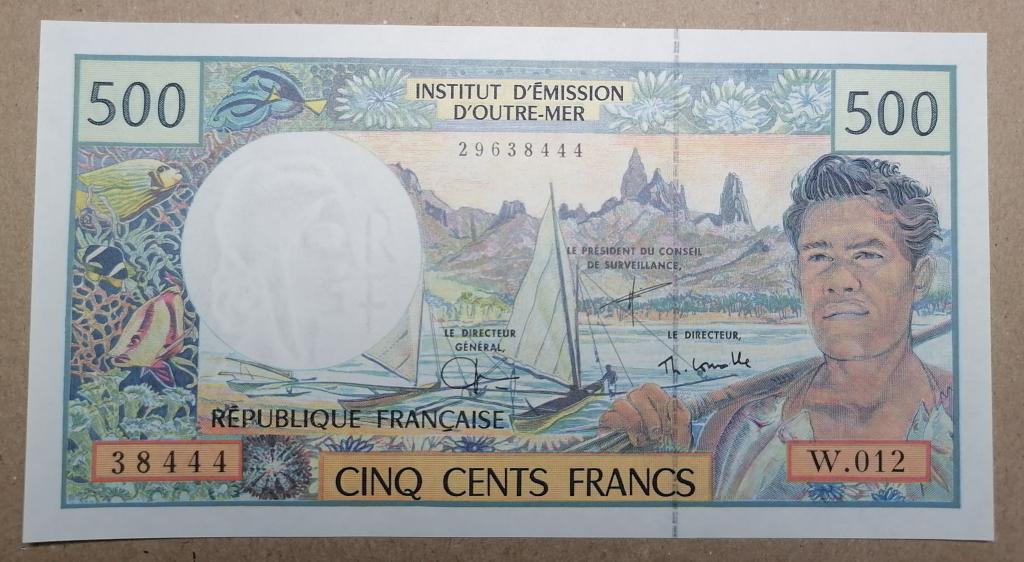 Французские Тихоокеанские территории Полинезия 500 франков 1992 Pick 1b UNC