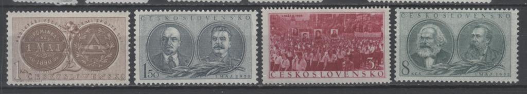 Чехословакия 1953 г. м. 799-802 **  1 мая