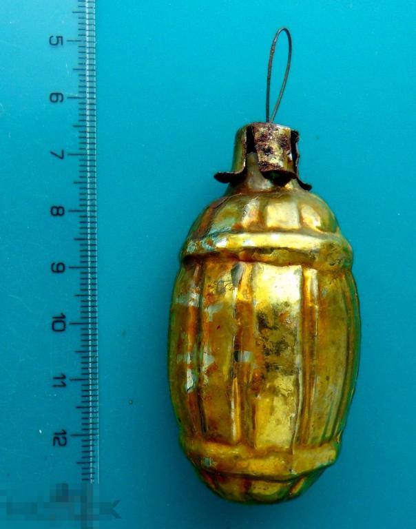 ЖЕЛУДЬ??? БОЧКА??? ОРЕХ??? 1950-е --- TEF-1 --- старая елочная игрушка ВИНТАЖ люкс!!!