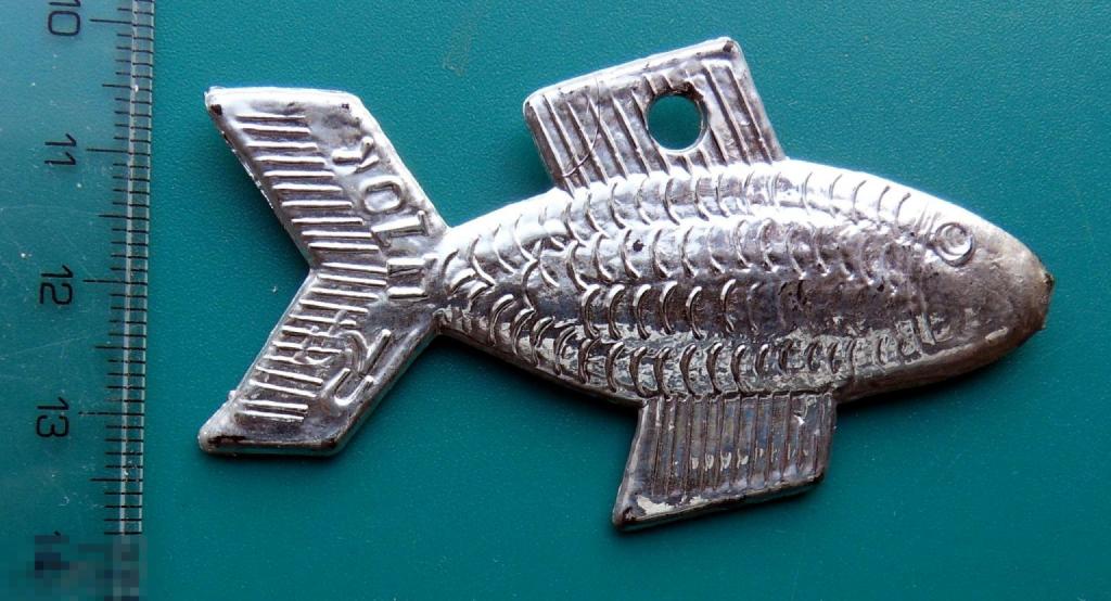 РЫБКА рыба пластик ...1...  -- Т22 ---  старая елочная игрушка ЛЮКС!