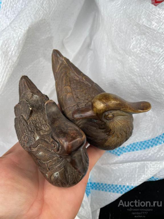 Утки мандаринки. фен шуй бронза 13см.камбоджа. буддизм