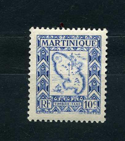 Французская Мартиника. Парусники. Карта острова. 1950**
