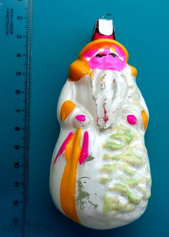 ДЕД МОРОЗ С ЕЛКОЙ --- TEF-2 --- старая елочная игрушка ВИНТАЖ