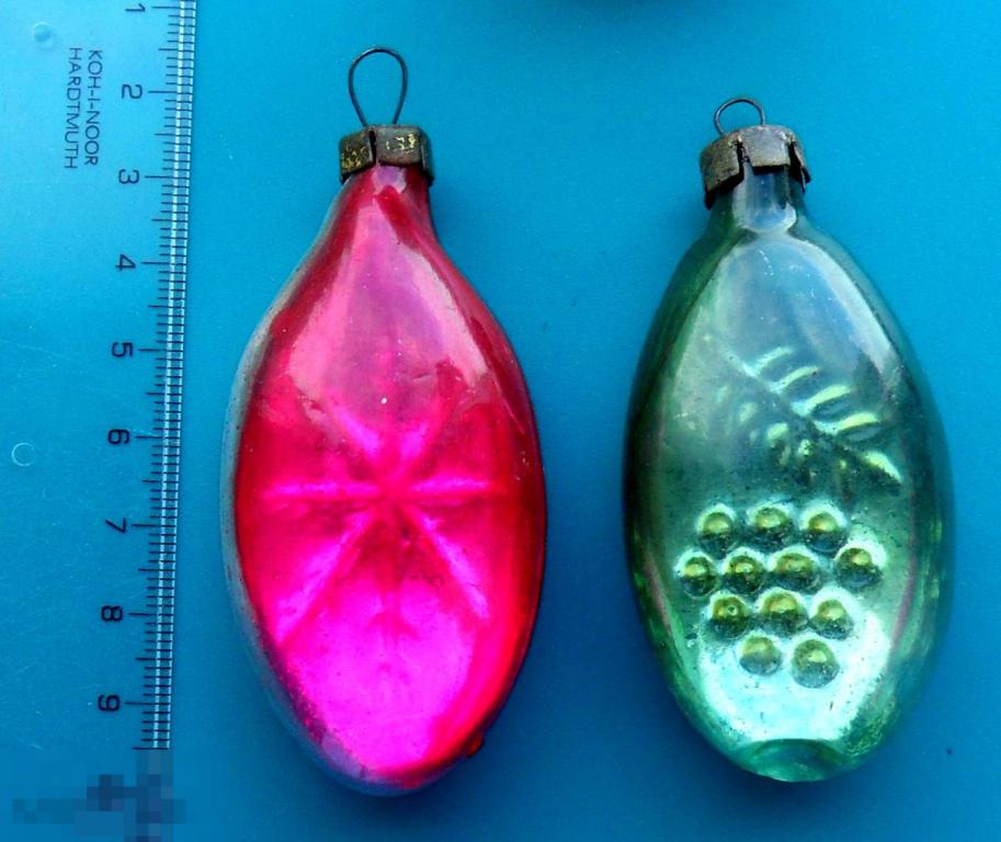 ПОДВЕСКА-ЛЬДИНКА (2 штуки одним лотом) -- TEF-5 -- старая елочная игрушка