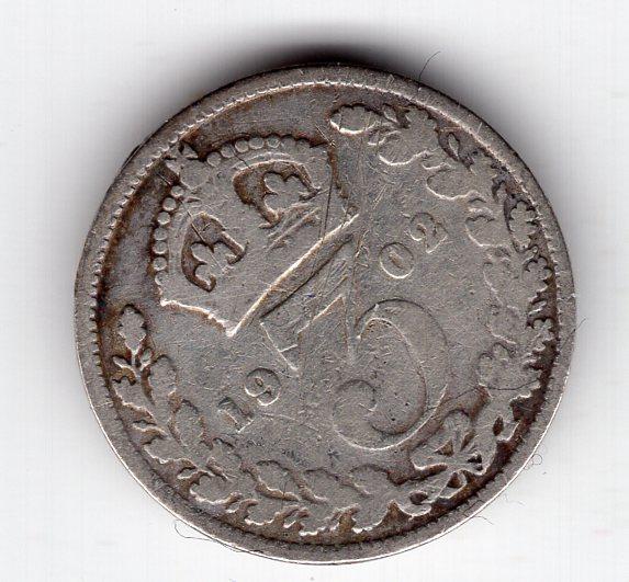 3 пенса - Великобритания - 1902 - серебро 925