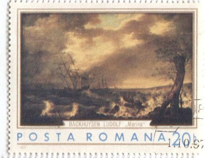 1971 румыния Живопись Маринизм 1м.гаш