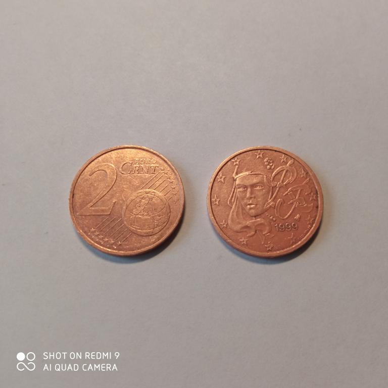 2 евроцента 1999 г.   Хорошее состояние!