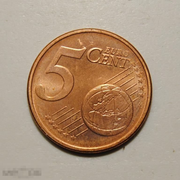 5 евро центов 2002 год Греция UNC