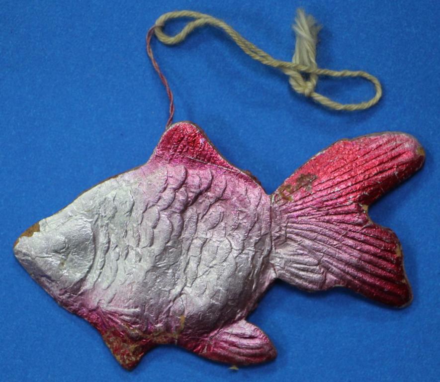 Ёлочная игрушка РЫБКА. Картонаж. СССР