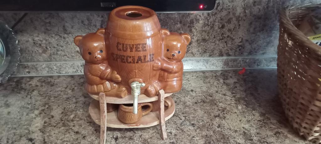 Штоф с кружечками СССР.Мишки в бору.