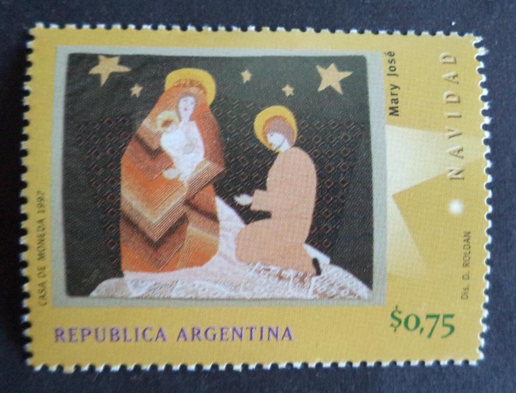 Аргентина 1997 г. Рождество . Гобелен   **  Л.42