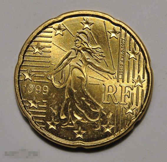 20 евро центов 1999 года Франция