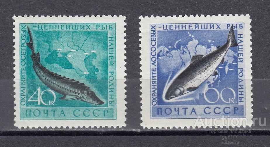 СССР 1959  Фауна Рыбы Пара  Сост** MNH