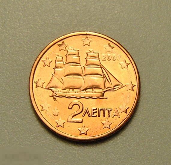 2 евро цента 2007 года Греция