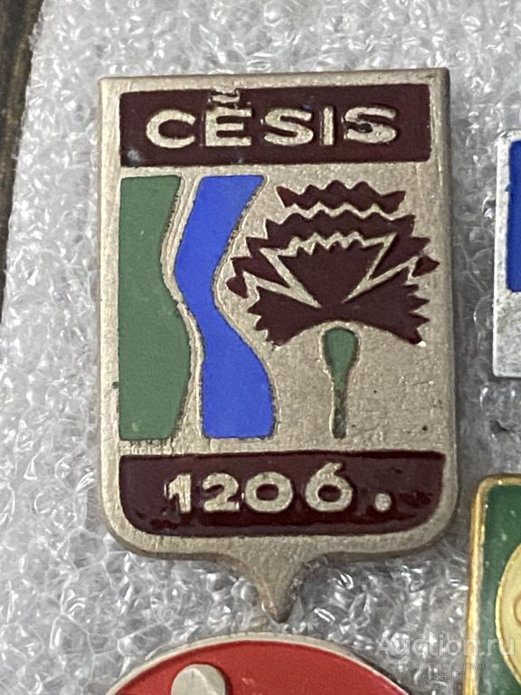 Знак ИНОСТРАННЫЙ Значок  CESIS ЦЕСИС 1206  Прибалтика ТЯЖЕЛЫЙ ЭМАЛЬ РЕДЧАЙШИЙ RRR