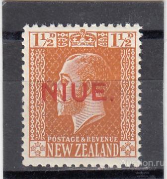 NIUE  НИУЭ    Георг V  № 16  Надпечатка  1920  Сост** MNH