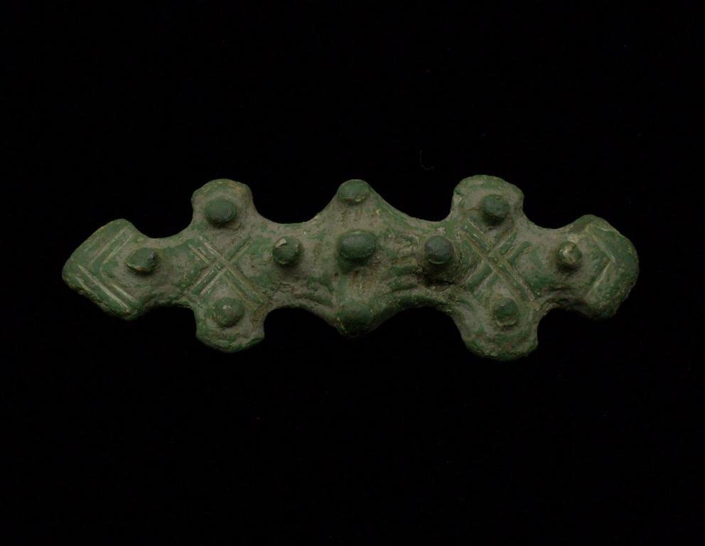 ФИБУЛА РАВНОПЛЕЧНАЯ СКАНДИНАВСКАЯ ЭПОХИ ВИКИНГОВ X - XI век.