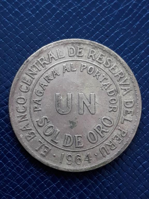 Перу 1 соль 1964 КМ 222 Широкая дата