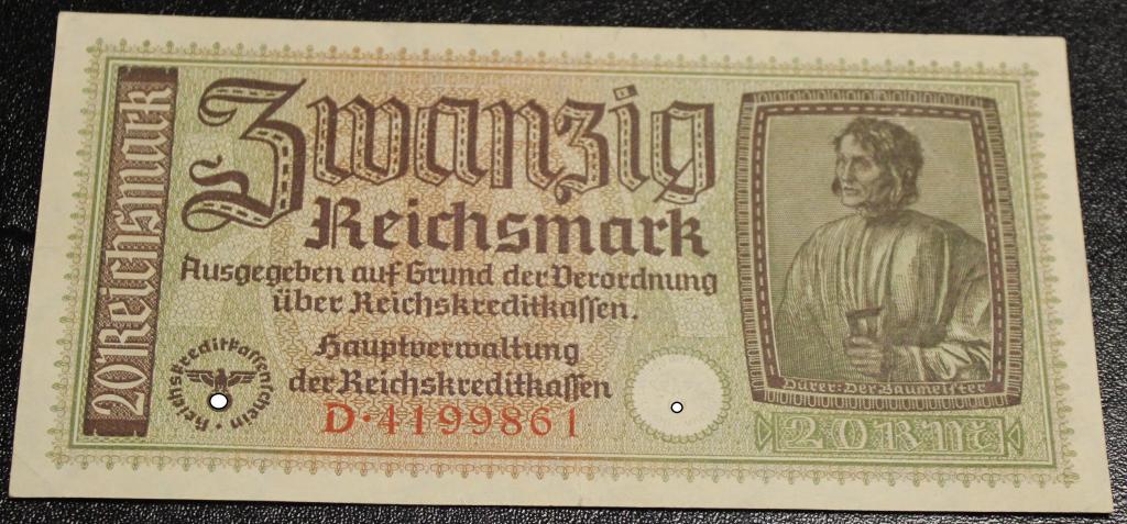 Германия Третий Рейх 20 рейхсмарок 1933-1945 года