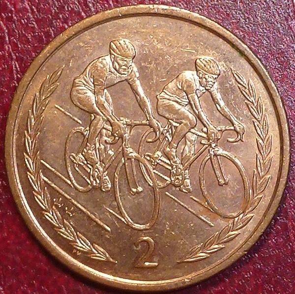 Мэн 2 пенса 1998 года. AA .